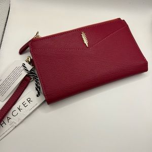 THACKER - Red Zip Wallet/Wristlet (NWT)$118